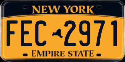 NY license plate FEC2971
