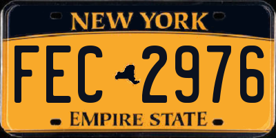 NY license plate FEC2976