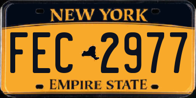 NY license plate FEC2977