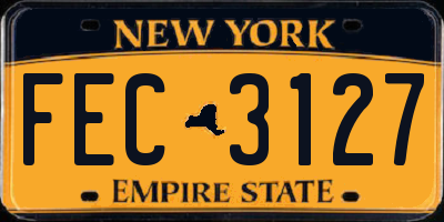 NY license plate FEC3127