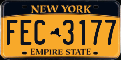 NY license plate FEC3177