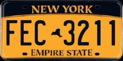 NY license plate FEC3211
