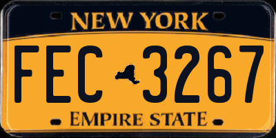 NY license plate FEC3267