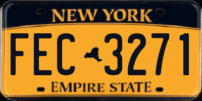 NY license plate FEC3271