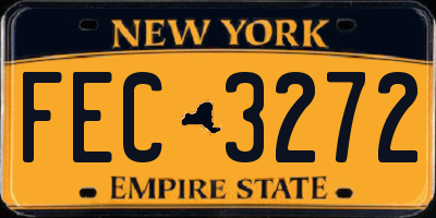 NY license plate FEC3272