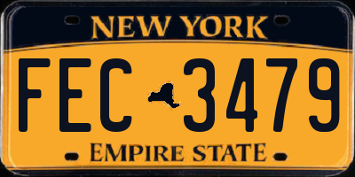 NY license plate FEC3479