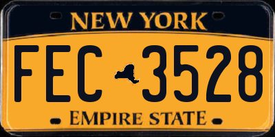 NY license plate FEC3528