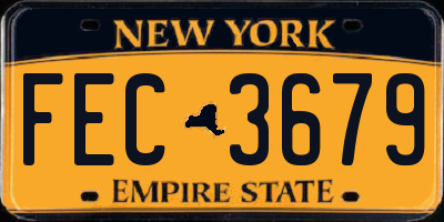 NY license plate FEC3679