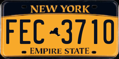 NY license plate FEC3710