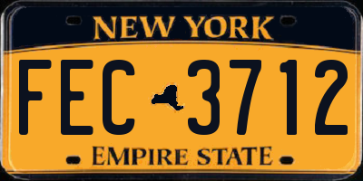 NY license plate FEC3712