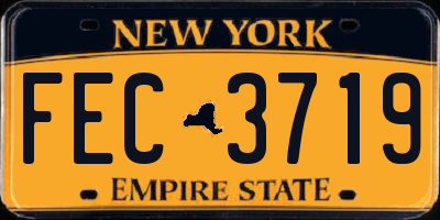 NY license plate FEC3719