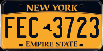 NY license plate FEC3723