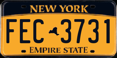 NY license plate FEC3731