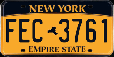 NY license plate FEC3761