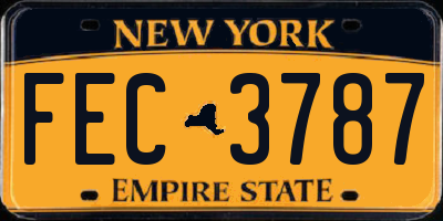 NY license plate FEC3787