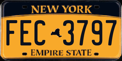 NY license plate FEC3797