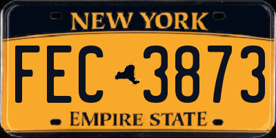 NY license plate FEC3873