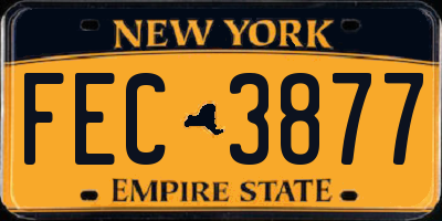 NY license plate FEC3877