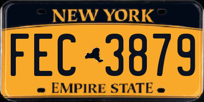 NY license plate FEC3879