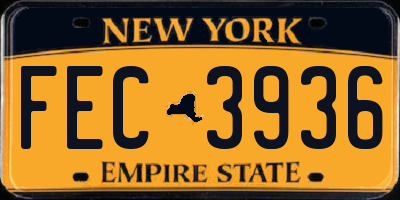 NY license plate FEC3936