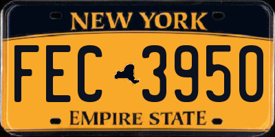 NY license plate FEC3950