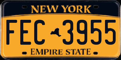 NY license plate FEC3955