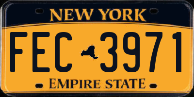 NY license plate FEC3971