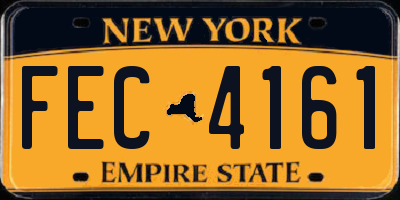 NY license plate FEC4161