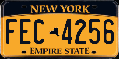 NY license plate FEC4256