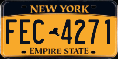 NY license plate FEC4271