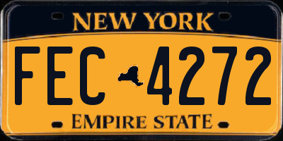 NY license plate FEC4272