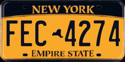 NY license plate FEC4274