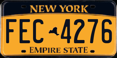 NY license plate FEC4276