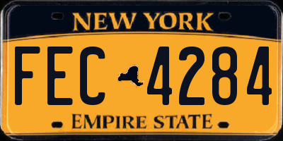 NY license plate FEC4284