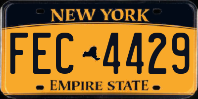 NY license plate FEC4429