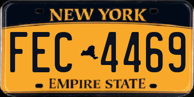 NY license plate FEC4469