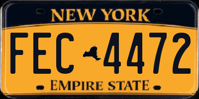 NY license plate FEC4472