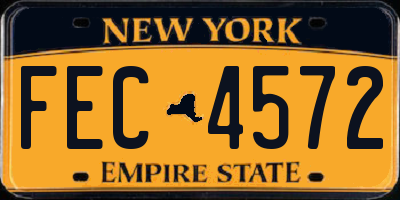 NY license plate FEC4572
