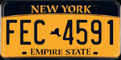NY license plate FEC4591