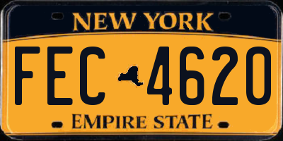 NY license plate FEC4620