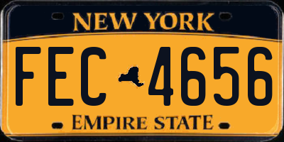 NY license plate FEC4656