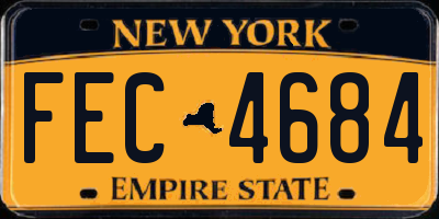 NY license plate FEC4684