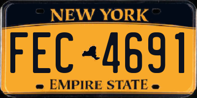NY license plate FEC4691
