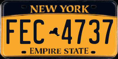 NY license plate FEC4737