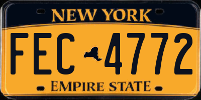 NY license plate FEC4772