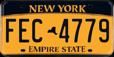 NY license plate FEC4779