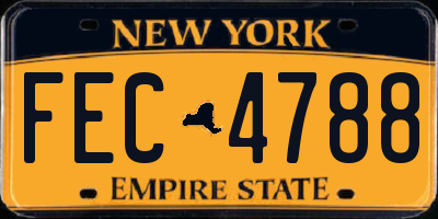 NY license plate FEC4788