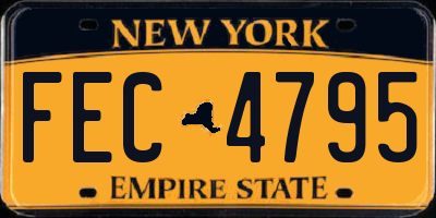 NY license plate FEC4795