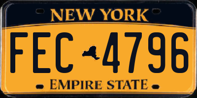 NY license plate FEC4796