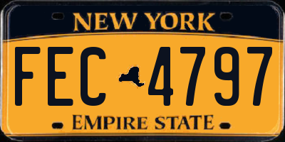 NY license plate FEC4797